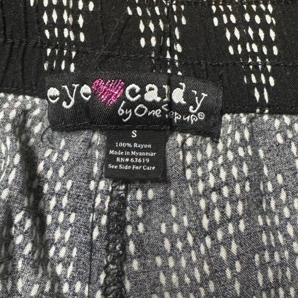 Super Cute |Eye Candy by One Step‎ Up | Black & White Joggers/Pants | Size Small - Picture 5 of 5